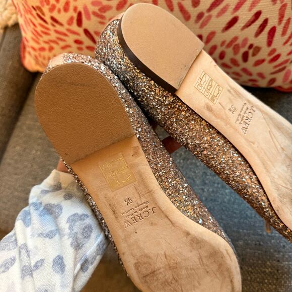 J. Crew Camille Ballet Flats in Glitter Gold Womens Size 9.5 - Picture 6 of 6